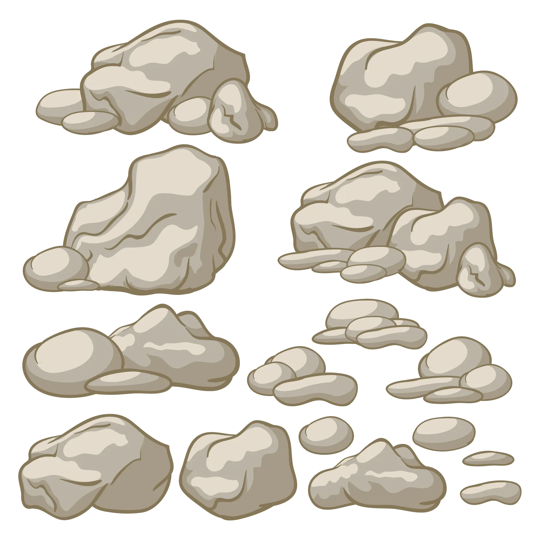 Rock Cartoon Boulder, cartoon stone, cartoon Character, stone, happy Birthday Vector Images png